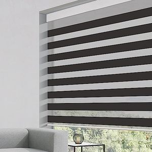 Customized Cordless Durable Room Darkening <strong>Horizontal</strong> Sheer Shades Dual-layered Zebra Roller Window <strong>Blinds</strong> - Product Image 2