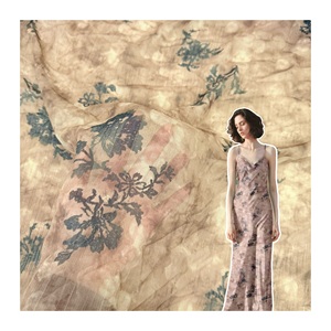 Tissu imprimé chinois 100 % polyester, crêpe de chiffon tissé, respirant et doux <span class=keywords><strong>pour</strong></span> la peau, idéal <span class=keywords><strong>pour</strong></span> les accessoires textiles de maison et les vêtements <span class=keywords><strong>pour</strong></span> filles - Product Image 1