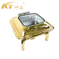 Marmite commerciale en acier inoxydable personnalisable chauffe-aliments durable en bois pour hôtels restaurants self-service carburant restauration