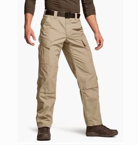 Pantalones Tácticos CQR para Hombre, Pantalones de Combate BDU/ACU, Pantalones Cargo Resistentes al Agua, Pantalones de Trabajo Ripstop, Ropa para Senderismo y Actividades al Aire Libre - Product Image 1