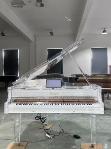 Piano de cola de cristal acrílico transparente de lujo de buena calidad, instrumento de teclado, Piano acústico con sistema de reproducción automática - Product Image 6