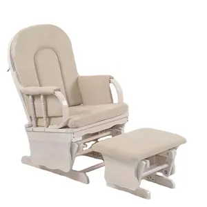 Produttore di soggiorno sedia a dondolo economica e sgabello in legno massello funzionale madre infermiera baby glider chair antico