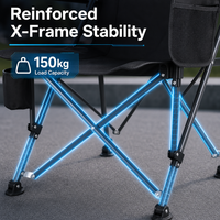 Chaises de camping, de plage, de pêche et de pique-nique modernes pour l'extérieur, en tissu Oxford 600D, avec cadre en fer, pliables, durables, capacité de 150 kg, pour les voyages et la randonnée