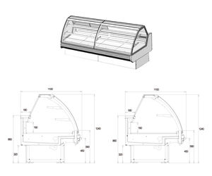 Affichage commercial de refroidisseur d'épicerie de comptoir de service de double couche de supermarché - Product Image 3