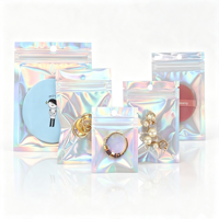 Sachet refermable PE mat avec fenêtre transparente et trou de suspension, étanche, pour petits articles, vente en gros, marquage à chaud