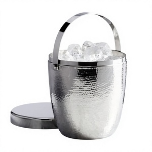 Bar Supplies Metal <b>Ice</b> <b>Bucket</b> Polish High Quality Wine Chiller <b>Bucket</b> <b>With</b> <b>Lid</b> And Handle Easy Portable For Party Decoration - Product Image 1