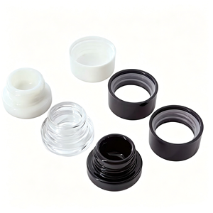 Custom Logo Clear White Black 3ml 5ml 7ml 9ml 5g 7g Square Cube Concentrate Wax Glass Bottle Verre <strong>Jar</strong> With Child Resistant Lid - Product Image 1