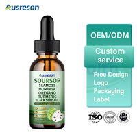 OEM 10 en 1 Gouttes liquides amères de corossol avec algues marines, moringa, curcuma, huile de nigelle, origan, ashwagandha 60ml Corossol Graviola