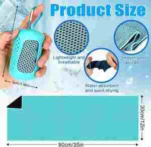 Custom Printed Polyester Quick-Dry <b>Microfiber</b> Sport Solid Color Absorbent Gym Cooling Eco-Friendly <b>Towel</b> Sublimation Technique - Product Image 2