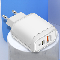 Chargeur mural universel 30W PD Type C double port pour téléphone portable, adaptateur UE/US, fournisseur d'usine, pour accessoires OEM 17 16