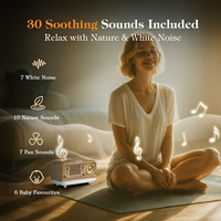 HiFiD W29 Retro Houten Draadloze Speaker 15W Magnetische Lader Analoge Wekker 30 Geluiden White Noise Machine met FM Radio