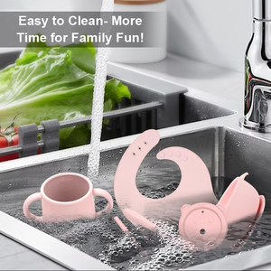 Juego de Vajilla de Silicona de Alta Calidad para Bebés, <span class=keywords><strong>con</strong></span> Diseño de Dibujos Animados, Resistente al Agua, 100% de Grado Alimenticio, Plato y Tazón para Alimentación Infantil - Product Image 5