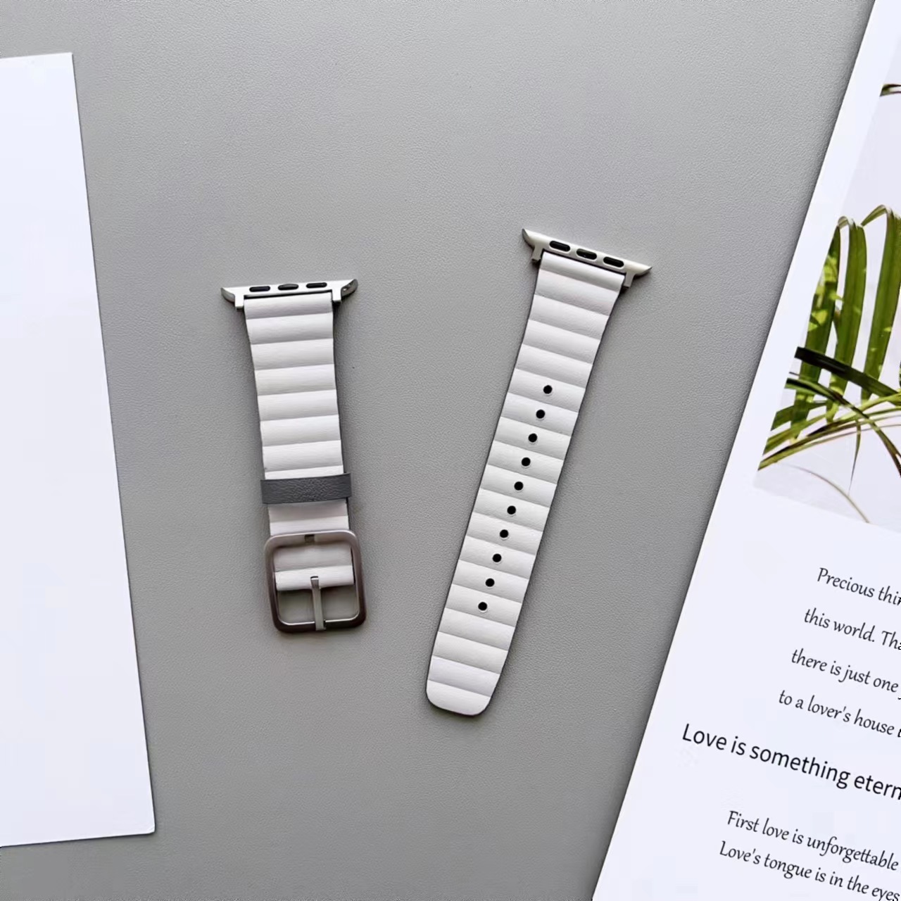 Luxury Adjustable Dual Color Leather Watch Band for Apple Watch Series 8 Ultra 7 6 Strap 49mm 45mm 41mm 44mm 40mm Bracelet