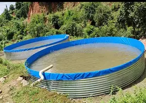 SDM özel 10000 litre büyük yuvarlak PVC branda balık tankı su ürünleri balık gölet