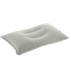Inflatable <b>Rectangular</b> Flocked <b>Cushion</b> Red 27x43cm Camping Pillow Outdoor Use - Product Image 3