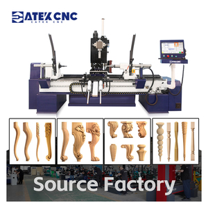Tour à bois CNC à haute efficacité cinq axes 7-en-1 multifonctionnel alimentation automatique CNC tour à bois pour pieds de chaise de bureau - Product Image 1