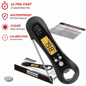 Termómetro de cocina <span class=keywords><strong>Digital</strong></span> impermeable plegable con pantalla <span class=keywords><strong>LCD</strong></span> retroiluminada multifuncional - Product Image 1