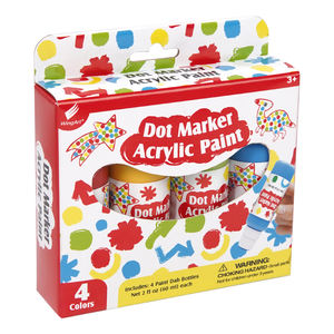 Wingart 4PK 60ml 男女通用亚克力颜料套装 DIY 绘画木制多色涂抹器纸玻璃画布绘画玩具 - Product Image 2