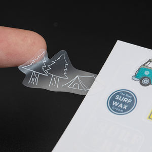 Custom Waterproof Small Round <strong>Transparent</strong> <strong>Vinyl</strong> Label Stickers Printing <strong>Color</strong> Design Logo Clear <strong>Adhesive</strong> Stickers - Product Image 2