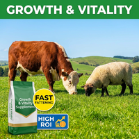 Aditivo Multivitamínico para la Alimentación Animal, para el Control del Estrés en Ganado Vacuno, Ovino y Avícola, Potenciador del Crecimiento de Alta Potencia Soluble en Agua