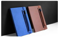 Cahier en cuir PU avec bande élastique étui à crayons 1 pièce en cuir Pu stylo couverture en cuir Page carnet de notes sur la couverture vert