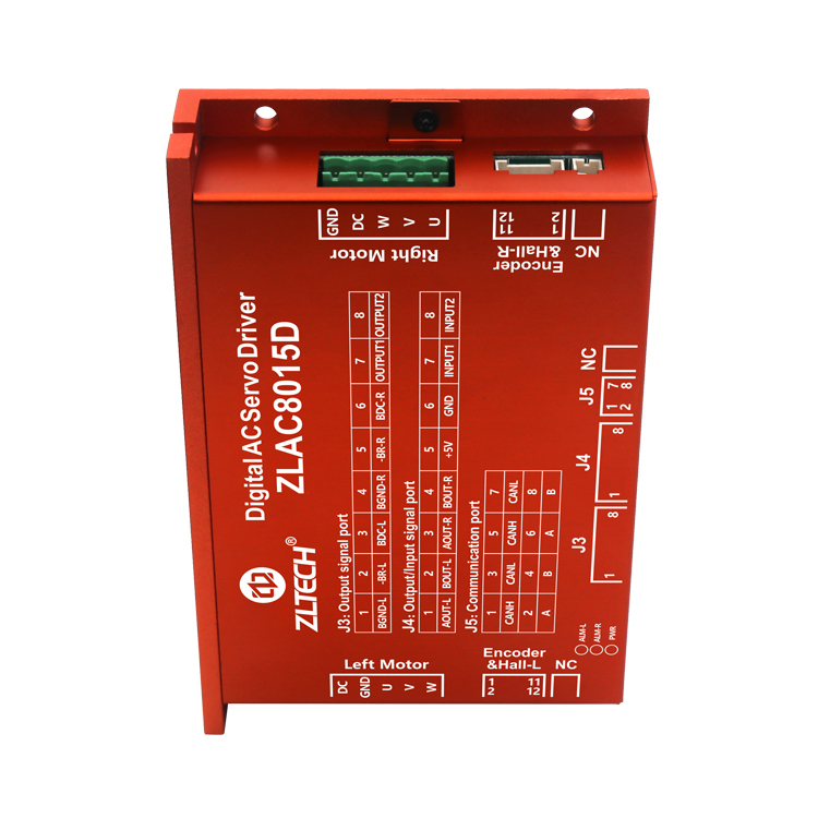 ZLTECH Robotics CANopen RS485 bus 3 phase 24V-48V dual-channel DC 30A 500W brushless hub servo motor controller amplifier driver