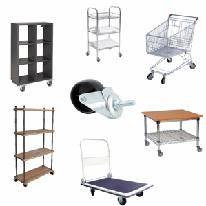 Rueda giratoria de plástico PP de diseño moderno <span class=keywords><strong>para</strong></span> <span class=keywords><strong>muebles</strong></span> 38/50/63/75mm vástago roscado ajustable <span class=keywords><strong>sin</strong></span> rodamiento de bolas de freno - Product Image 4