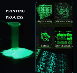 ผงสีเรืองแสงติดทนนาน สีเรืองแสงชนิดผง ผงสตรอนเทียมอะลูมิเนต กันน้ำ สีส้ม - Product Image 3