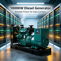 Generator Diesel 1000kW 50Hz 415V Open Frame Silent dengan ATS untuk Daya Cadangan Pusat Data Bersertifikasi CE