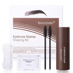 Hot Sale Makeup Waterproof Lasting Eye <strong>Brow</strong> Styling Soap Eyebrow <strong>Stamp</strong> Shaping <strong>Kit</strong> With Brush - Product Image 2