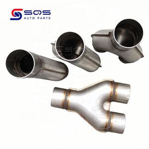 Pipa Knalpot Universal SQS OEM/ODM T409 Baja Tahan Karat Bentuk Y <span class=keywords><strong>2</strong></span>.5" Pipa Knalpot Las Ganda Konektor Adaptor Knalpot - Product Image 6