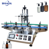Machine de remplissage automatique à 4 têtes pour lait, liquides chimiques, eau, boissons, sauce soja, alcool, jus, eau gazeuse et eau de Javel