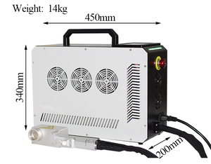 เครื่องทำความสะอาดพื้นผิวโลหะแบบพกพาคุณภาพสูง กำลังไฟ 100w 200w 300w 500w สำหรับกำจัดสนิม คราบน้ำมัน สี และสิ่งสกปรก ด้วยเลเซอร์พัลส์ - Product Image 6