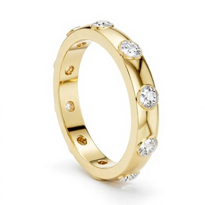 Bague en argent sterling 925 avec diamant, bijoux fins géométriques pour femmes, cadeau d'anniversaire de mariage - Product Image 3
