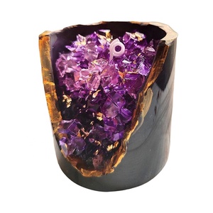 Aromathérapie Aroma Aromatique Décor À La Maison Décoration Artisanat Bougies En Cristal De Guérison Cristaux De Feuille D'or Cadeau De Luxe Bougie Parfumée - Product Image 2