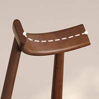 Chaise de salle à manger ergonomique en bois massif, chaise d'appoint rembourrée en cuir PU écologique, robuste, capacité de 200 kg pour hôtel, maison, bar