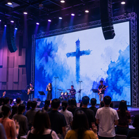 Écran LED d'église P2.97 P3.91 P4.81, affichage LED intérieur à louer 500x500mm, mur vidéo de scène 7680Hz pour concerts, mariages et événements