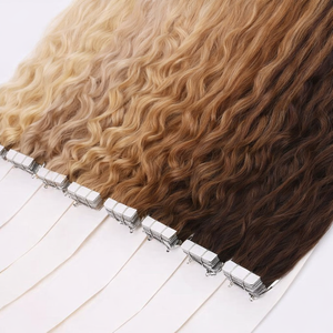 Extension per capelli Remy con nastro adesivo, ricci profondi, in capelli umani per una lunga durata - Product Image 6