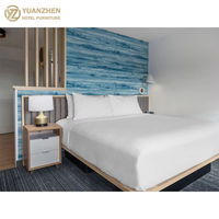 TownePlace Ensemble de chambre à coucher King Wood Lit simple Hôtel moderne personnalisé