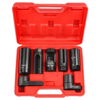 Jeu de douilles pour capteur d'oxygène avec douilles profondes à chocs pneumatiques en acier au chrome-vanadium, coffret rigide, outil manuel automobile pour la réparation du moteur de voiture