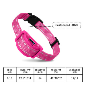 Rechargeable Bark Stopper For Cats Watermelon <b>Red</b> Adjustable Electronic Training Device Multi Function PC 558V ABS <b>Material</b> - Product Image 4