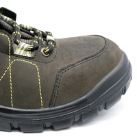 MAXITOUGH Bottes tactiques respirantes anti-crevaison à bout en acier, chaussures de sécurité en cuir nubuck pour hommes
