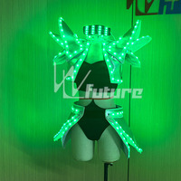 Jupe LED pour femme à changement de couleur, en fibre optique, pour danse de salon, avec télécommande, tenue de scène