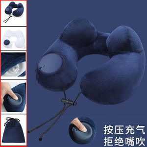 Oreiller de voyage gonflable en forme de U, support de cou portable, 35x32x15cm, pliable, écologique, pour le voyage - Product Image 3