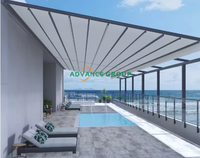 Système de toit rétractable électrique imperméable de luxe en PVC, pergola coulissante, auvent pour balcon, jardin extérieur
