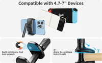 Support de téléphone portable à col de cygne de 90cm Support rotatif durable pour l'enregistrement vidéo