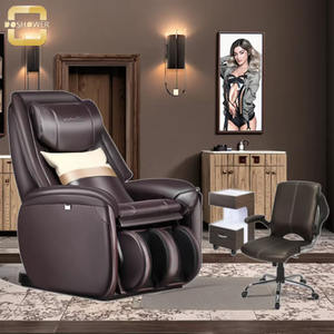 Fauteuil de pédicure en cuir brun de qualité supérieure Salon de spa Fauteuil de <span class=keywords><strong>masseur</strong></span> de réflexologie et fauteuil de massage pour chambre à coucher - Product Image 1