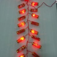 Individuelles Logo Großhandel LED Weihnachtsbaum Elektronische Feuerwerkslichterkette Hängedekoration für Weihnachtsfeier Heimdekoration