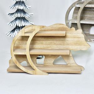 Customizable Shaped Wooden Moon Shelves High Quality Home Decoration Office Use Jewelry Wood Crafts Wooden Boxes Wall Signs