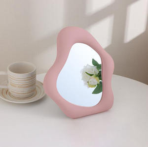 กระจกตั้งโต๊ะแบบพกพาสุดหรูกระจกรูปเมฆสุดสร้างสรรค์สำหรับเด็กผู้หญิงคุณสมบัติส่วนตัวสำหรับนักเรียนหอพัก - Product Image 6